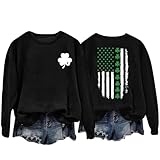 Photo Gallery wamerican flag felpa irish american flag shirt st s gift funny hoodie felpa con cappuccio girocollo a maniche lunghe da donna, felpa retrò, nero , l Photo Gallery wamerican flag felpa irish american flag shirt st s gift funny hoodie felpa con cappuccio girocollo a maniche lunghe da donna, felpa retrò, nero , l