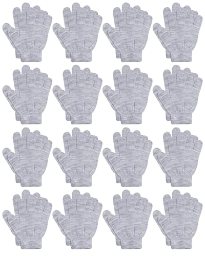 ONESING 16 Pairs Kid Gloves Knitted Children Gloves Bulk for Boys Girls - Stylish and Snug Winter Accessories