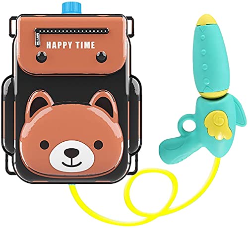 Water Gun for Kids, 1800ml Water Pistols Backpack with Water Tank, High Capacity Pull-Out Squirt Guns with Adjustable Straps, Summer Pool Beach Water Shooter Toy Boys Girls Gift for Outdoor, Bear