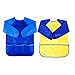 Produktbild KIMMAX Malschürze Kinder 3-7 Jahre, 2er Malkittel/Bastelschürze/Langarm Kittel/Wasserdichter Schürze für Jungen und Mädchen Blue & Yellow (Blau & Gelb)