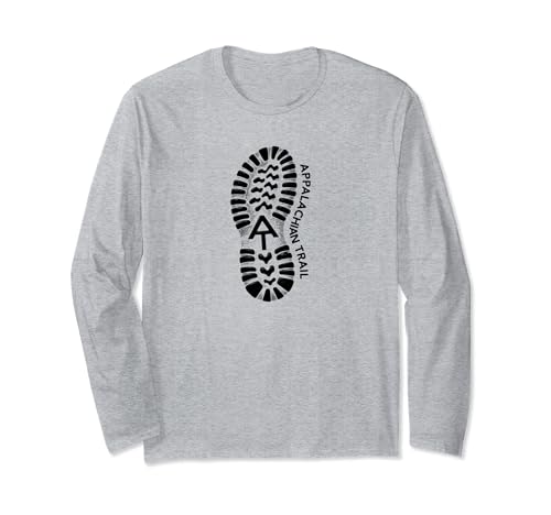 Finding the Best Shoes for the Appalachian Trail 14 Appalachian Trail Hiking Shoe Footprint Long Sleeve T-Shirt