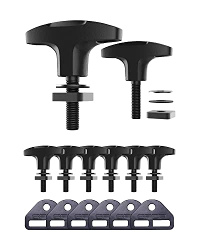 Image of GPCA Quick Release Tie Down Anchor & D-Plate Set, Wrangler 4xe /JL /JK | For Fast Jeep Top Removal Lift, Truck Tie Downs, Jeep Wrangler Accessories, Hard Top Models (6PC)