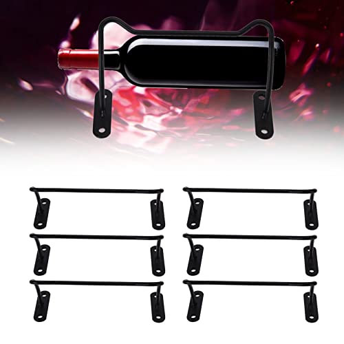 Wine Rack, Metal Red Wine Display Holder Pack Of 6 Wall Mounted Wine Racks Red Wine Bottle Display Holder With Screws Metal Hanging Wine Rack Organizer For Home Bar Decor #TOP3
