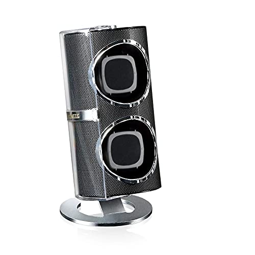 DESIGNHÜTTE® Uhrenbeweger Seno Schwarz für 2 Automatikuhren