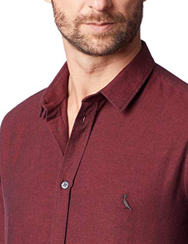 CAMISA BÁSICA PF ML Oxford Black Reserva, Masculino, Bordeaux, M