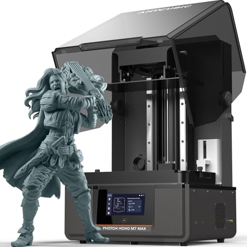 ANYCUBIC Photon Mono M7 Max Imprimante 3D Résine, 13,6'' 7K Grande Imprimante Résine avec Conception du Couvercle à Rabat Impression Assistée par Ordinateur, Taille d'impression 298 x 164 x 300mm