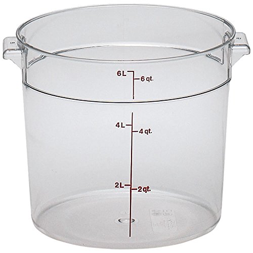 Image of Cambro RFSCW6135 Camwear Round Storage Container 6 qt. clear - Case of 12