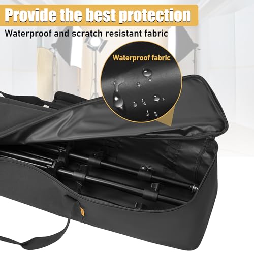 Image of Multifunctional Tripod Bag 32 X 7 X 7 Inches / 81 X 18 X 18 cm Heavy Duty Tripod Carrying Case with Handle for Lights, Speakers, Cameras, Booms, Microphone Stands, Black