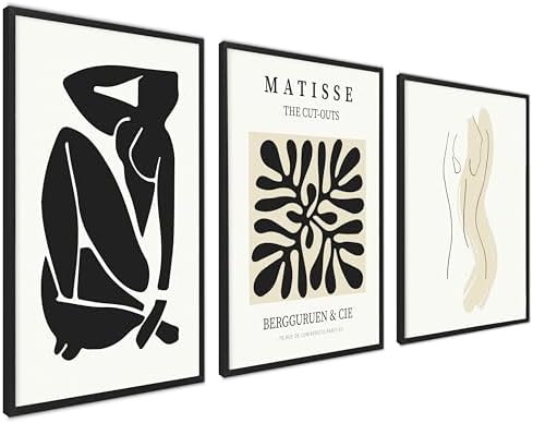 Zestaw plakatów Yayoi Kusama Matisse | 3 sztuki A4 21x30cm | Malarstwo Obraz Kolorowe linie Plakat Surrealizm Sztuka ścienna Ekspresjonizm abstrakcyjny | bez ramki
