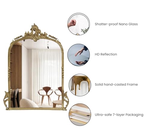 Image of Gharaana Decorative Mirror (1 Victorian Gold)
