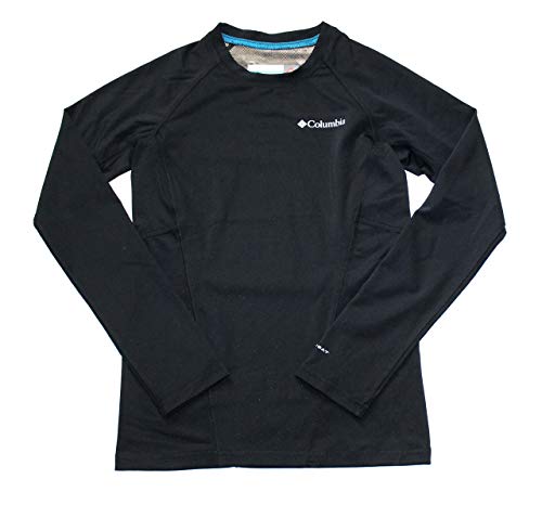 Columbia Youth Kids Midweight Crew Omni Heat Long Sleeve Shirt Top (XXS (4/5), Black)