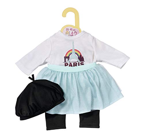 Dolly Moda Paris Look, Outit für Puppen mit Rock, Shirt, Mütze und...
