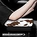BubabyZZ Furry Car Cow Print Armrest Cover- Cute Plush Center Console Pad Cars Interior Accessories for Women Men, Plush Protector Fit Most Auto Vehicle, SUV, Truck Arm Rest Box (Brown)