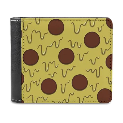 Pepperoni Pizza Fashion Bifold Wallets for Men Women Slim & Thin Credit Card Holder Wallet Purse