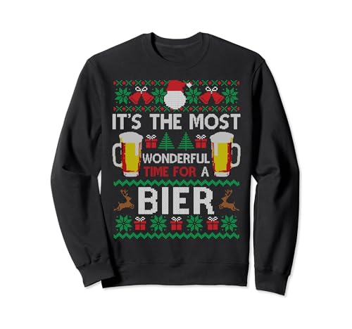 Most Wonderful Time For A Beer - Bier Ugly Christmas Sweater...