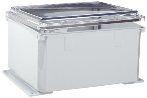 Integra H12106HCF Premium Line Enclosure, Hinged, Two Screws, Clear Cover, Mounting Flange, 12 Height, 10 Width, 6 Depth