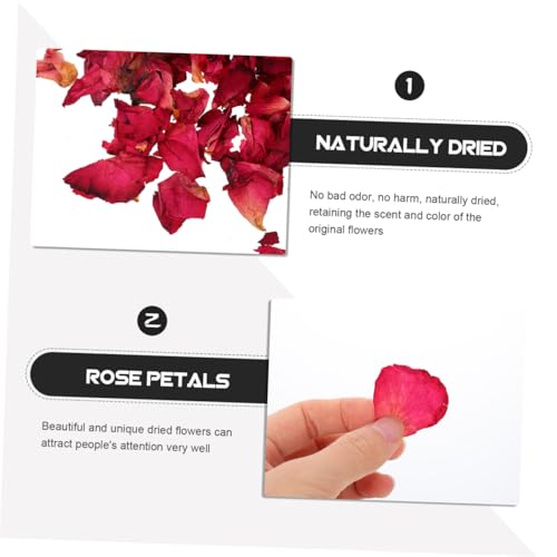 Pétalos de rosa secos 250g para decoración y manualidades miniatura 3