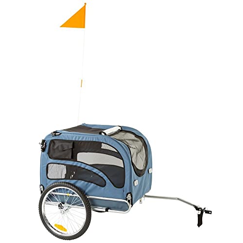 Blue 2-in-1 Pull-Behind Dog Bike Carrier Bicycle Pet Trailer Blue 2-in-1 Pull-Behind Dog Bike Carrier Bicycle Pet Trailer