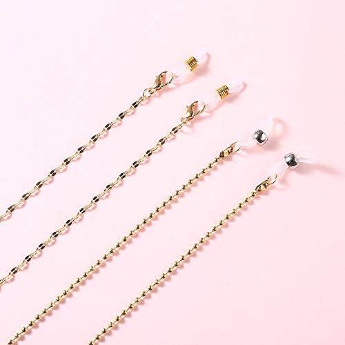 yeacher 2 peças correntes para óculos óculos decoração colar óculos cordão suporte para pescoço