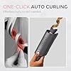 TYMO Automatic Rotating Curling Iron - TYMO CURLPRO Beach Waves Curling Wand, Portable Hair Curler, 500 Million Ionic, Dual Voltage & Lightweight for Travel, Ceramic Coating, 1 Inch, Metallic Gray #1