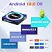 Android TV Box 2026, Android 13.0 TV Box 4GB RAM 64GB ROM Support WiFi 6 4K 6K 8K, Smart Box for TV with 8K RK3528 Quad-Core CPU 2.4G/5G Dual-WiFi Bluetooth 5.0 USB 3.0 100M Ethernet
