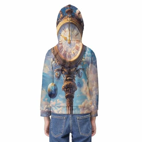 Sweat à capuche 3D cosmos pour garçon 10-12 ans, pull manches longues - 3