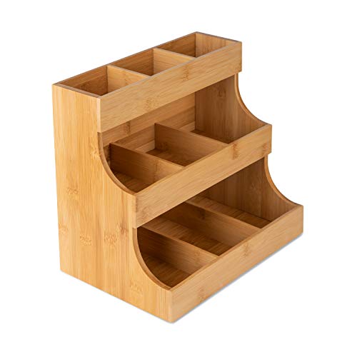 Teeorganizer, stehende Teebox für 9 Teesorten aus Holz