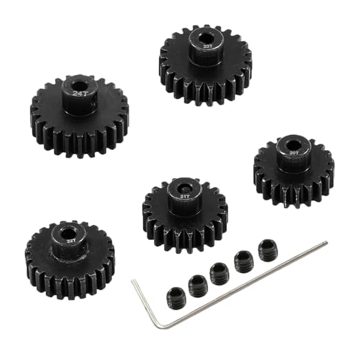 Metal Steel 3.175mm Shaft 32P Pinion Gear Set 20T 21T 22T 23T 24T Compatible with 1/10 Crawler Truck Traxxas Arrma HSP HPI AXIAL Tamiya LOSI RC Car Upgraded Parts
