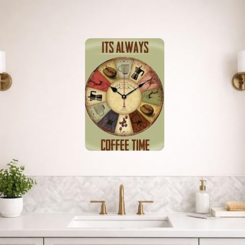 Image of Zesta Bathroom Decor Items Washroom Decor Tin Sign | Aesthetic Posters Wall Poster for Bedroom | Magnetic Cafe Decoration Items / Restaurant Decorations Items | Quirky Home Decor Bar Accent (Coffee Lover)