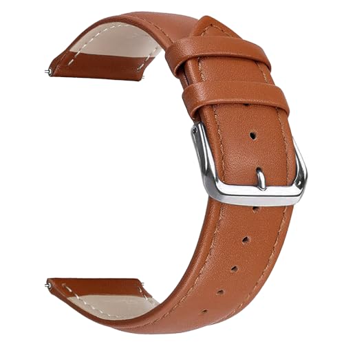 SZYXMY Leather Watch Bands Genuine Calf Leather Replacement Watch Straps with Stainless Steel Buckle 12mm 14mm 16mm 18mm 20mm 22mm 24mm for Men and Women