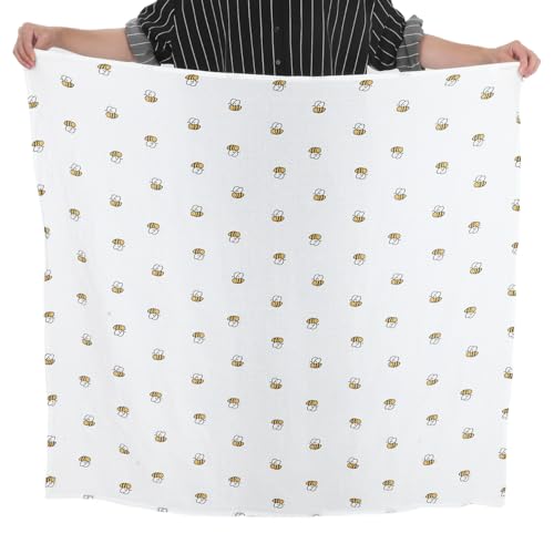 Image of NUOLUX Muslin Swaddle Blanket Newborn Baby Infant Gauze Cotton Wrapping (Littie Bee) 1