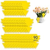 90 Placas insecticida Plantas, Amarillas contra Mosquitos de luto, Control de plagas, sin insecticidas, Pegatinas Amarillas, Trampa para Moscas de la Fruta Altamente eficaz