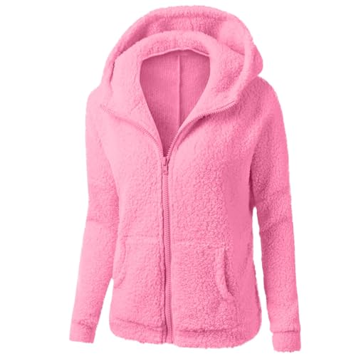 Teen Girls Thick Warm Sherpa Hooded Jacket Kids Boy Comfy Polar Fleece Fall Winter Casual Cute Solid Color Furry Sweatshirt4
