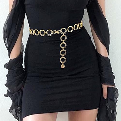 Alloy Gold Waist Chain Belt for Women Fashion Belly Jewelry O-Ring Metal Waist Chain Belt for Jeans Dresses4