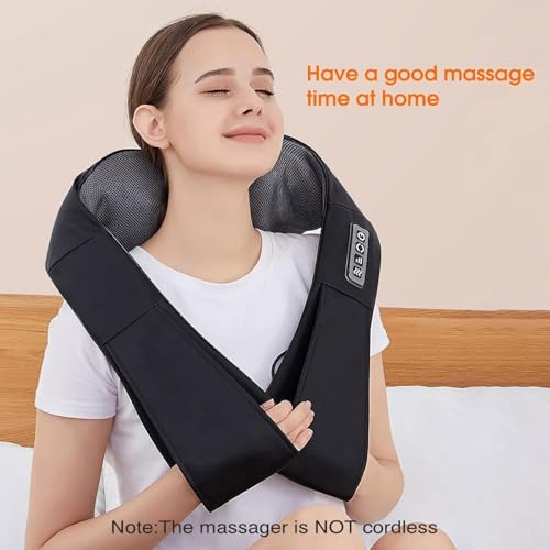 AERLANG Shiatsu Back and Neck Massager, Back Massager Deep Tissue Kneading Massager Neck and Shoulder Massager with Heat, Electric 4D Massage Pillow Fathers Day Dad Gifts from Daughter(NOT Cordless) - Image 9