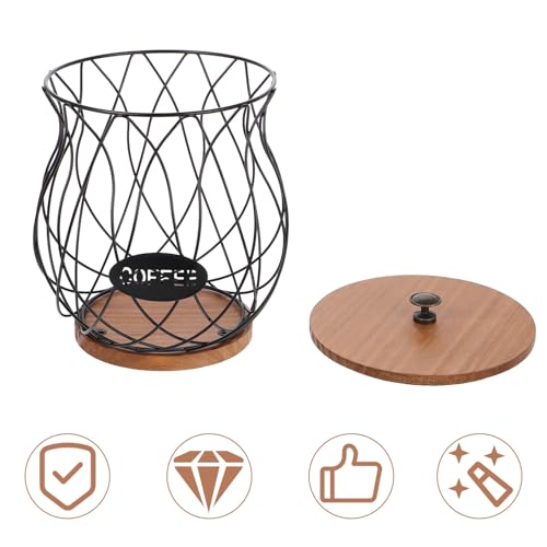 Panier pour capsules de café design unique en fer noir de table - 4