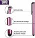 Stylus Pens for Touch Screens, 100 Pieces Universal Colorful Long Metal Stylists Pack for iPad, iPhone, Android, Galaxy, Chrome Book, Tablets, Assorted Colors All Devices - 4