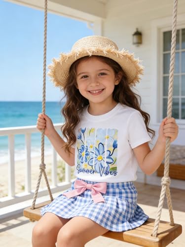 Image of Girls Graphic Shirts Oversized Sunshine T Shirt Short Sleeve Tee Tops Cute Trendy Girls Clothes for 5-14 Years