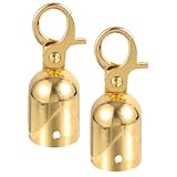 POPETPOP Kordelendkappen mit Haken 2 Stück Seilendstopper für Geländer und Absperrseile Geeignet für Private und Gewerbliche Räume Inklusive Stabiler Seilendverschlüsse