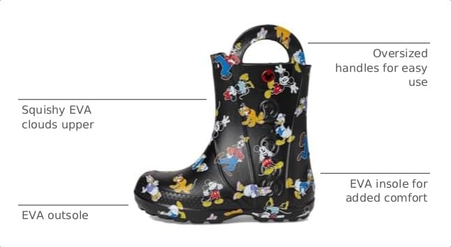 Image of Crocs Kids' Handle It Rain Boots | Waterproof Slip On Shoes | Kids' Rain Boots