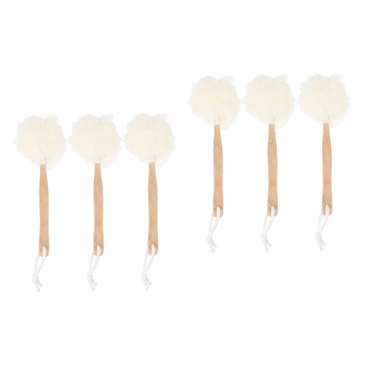 Beaupretty 6 Piezas De Cepillo De Baño Para El Cuerpo Esponja Exfoliante De Ducha Puf Bola De Ducha Cepillo De Baño Exfoliante Cepillo De Baño De Madera Depurador De Baño Para El