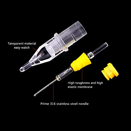 Tattoo Cartridge Needles Tattoer Round Shader Tattoo Cartridges 20Pcs Disposable Rs Tattoo Needle Large Capacity,Stable And Noiseless Tattoo Needle Cartridge Fit For Most Tattoo Machine Pen (1214Rs) #TOP3