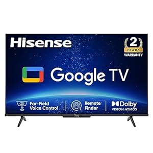 Hisense 126 cm (50 inches) Bezelless Series 4K Ultra HD Smart LED Google TV 50A6H (Black)