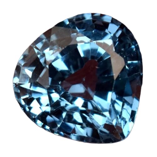 Topaze bleue naturelle 11,19mm taillée en facettes pour création de bijoux DIY GH_NAT_08841