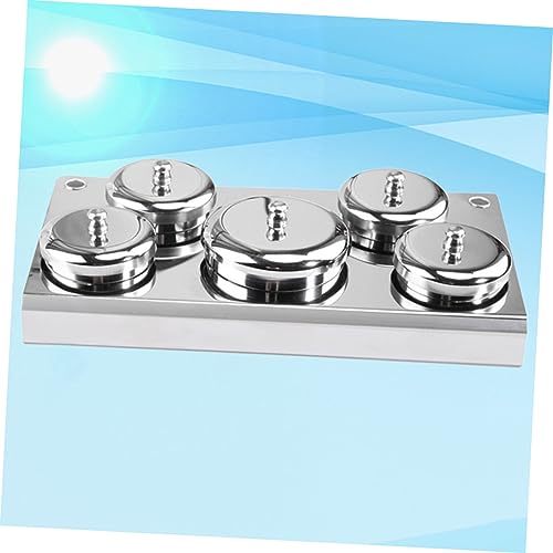 NOLITOY 5 piezas de herramientas de manicura de acero inoxidable miniatura 6