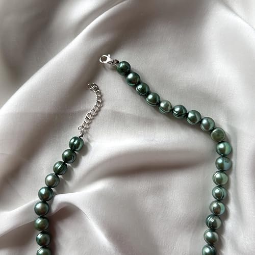 Image of OVANA Freshwater Pearl Necklace | Fitted With Silver Lock | Gifts for Girlfriend | Gift for Sister, Bhabhi | Gifts for Women and Girls | Gift for Her | 925 Silver Hallmarked Lock