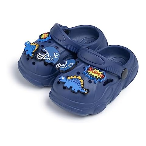 Casazoe Toddler Garden Clogs Boys Girls Cute Water Sandals Kids Slip on Beach Shoes Lightweight Indoor Outdoor Play Shoes Children Comfort Slippers Slides Cover
