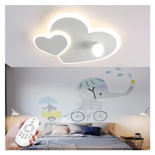 Plafonnier LED cœur bleu pour apaiser la peur du noir des enfants grâce au réglage de la lumière