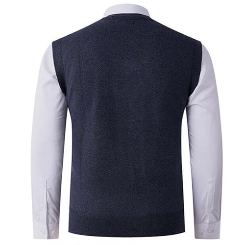 Sweater Vest Men - Thick Argyle Classic V Neck Knitwear Cotton Pullover Fall Winter Warm Tank Tops Business Casual 20253