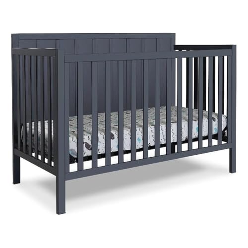 Pemberly Row Contemporary 4-in-1 Convertible Crib in Midnight